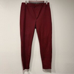 Sanctuary Anthropologie Red Black Buffalo Plaid Grease Curve Leggings Size XL